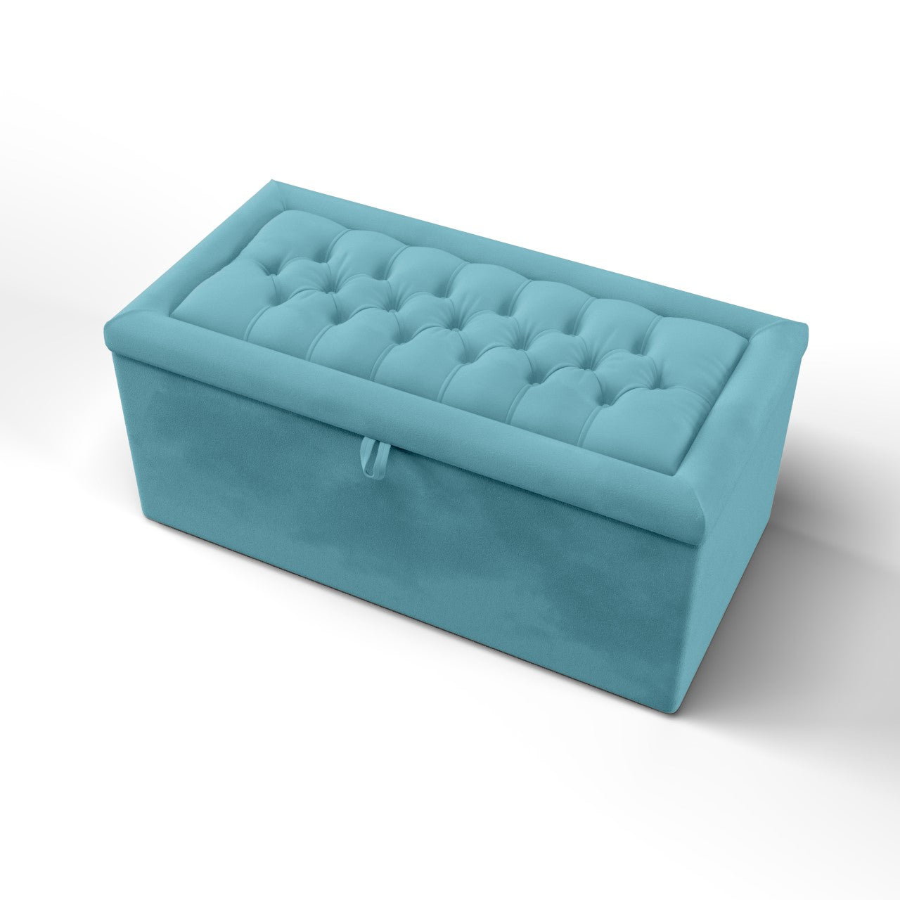 Chesterfield Border Fabric Ottoman Storage Box