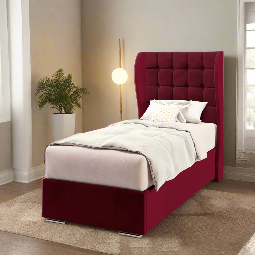 Large Cubic Headboard Frame Bed