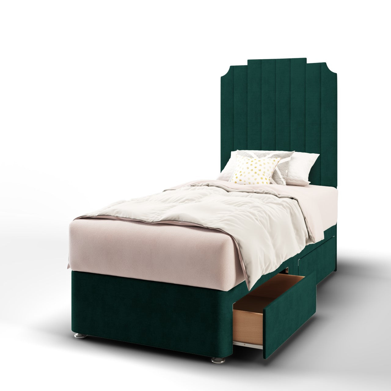 Art Deco Headboard Divan Bed