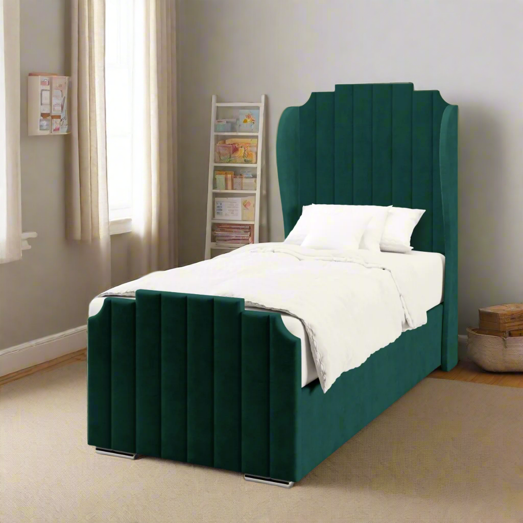 Art Deco Headboard Frame Bed & Footend