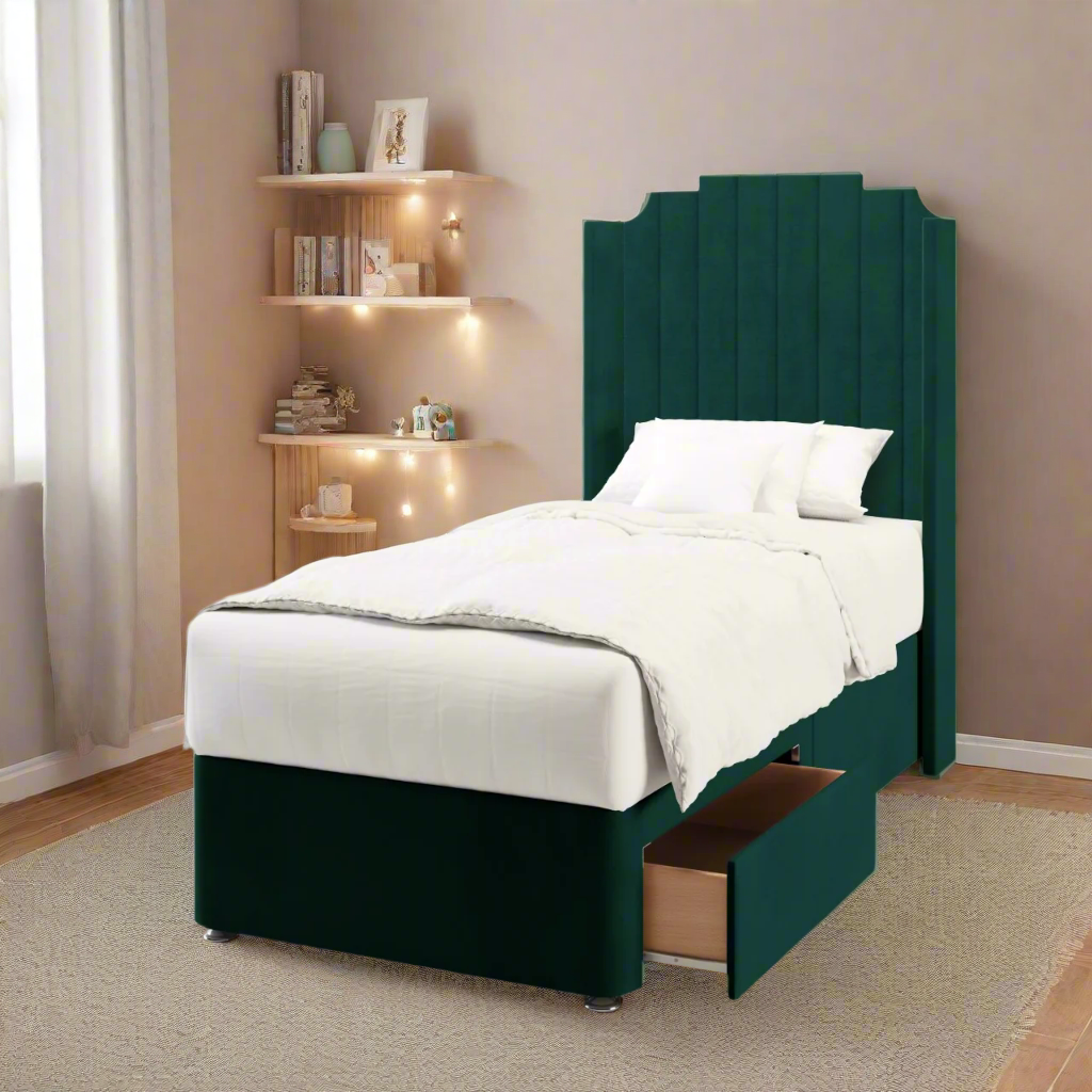 Art Deco Headboard Divan Bed