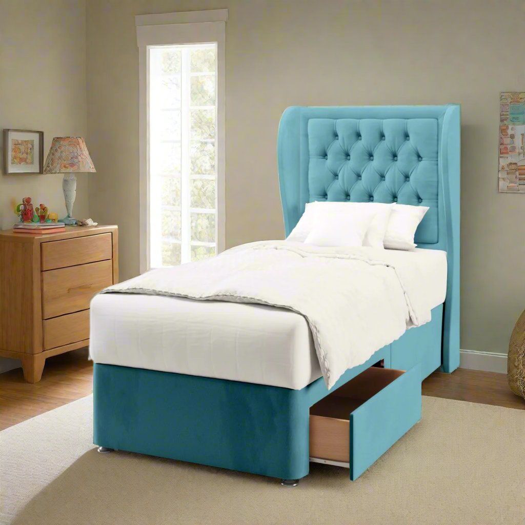 Chesterfield Border Headboard Divan Bed