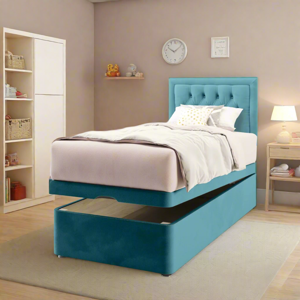 Chesterfield Border Headboard Ottoman Storage Bed