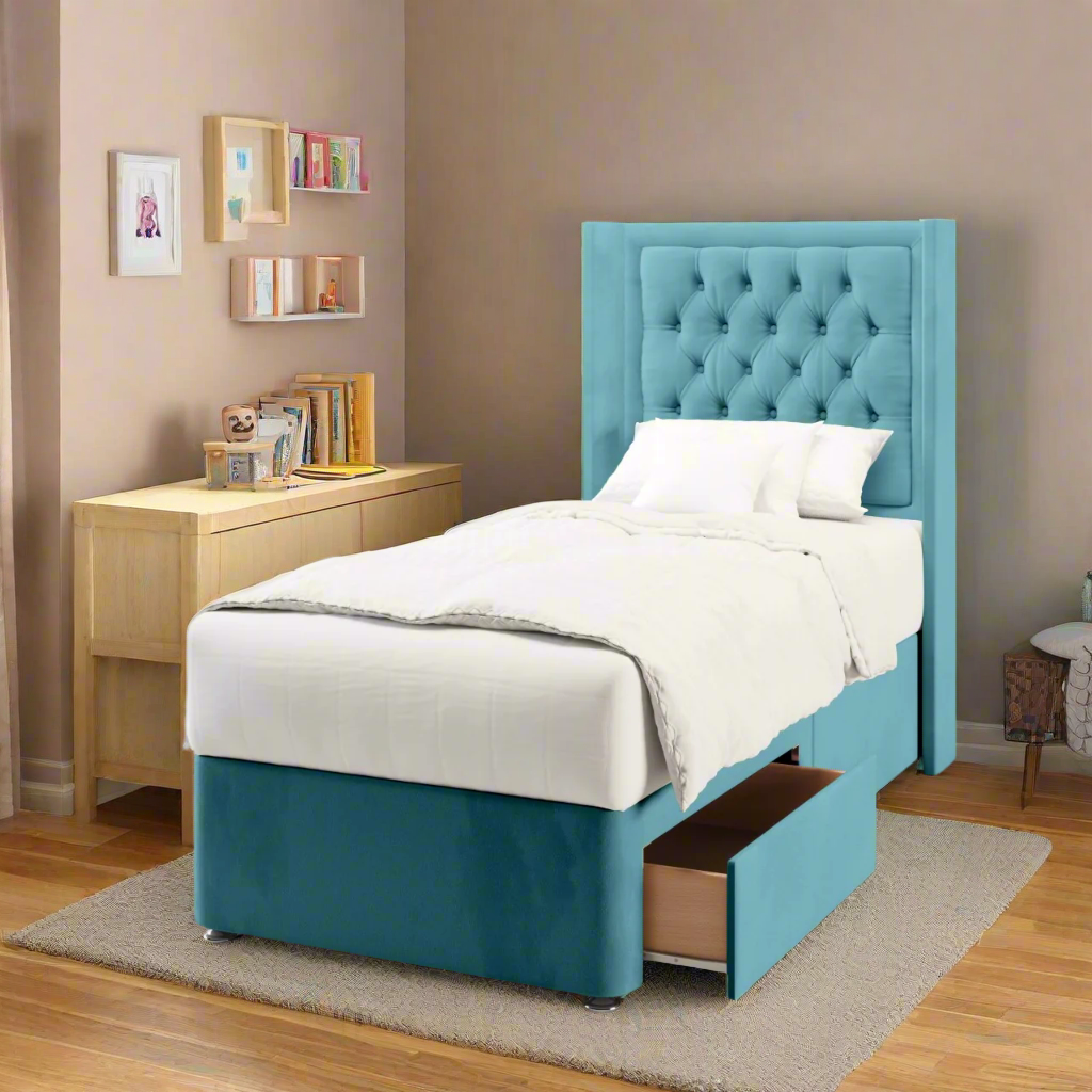 Chesterfield Border Headboard Divan Bed