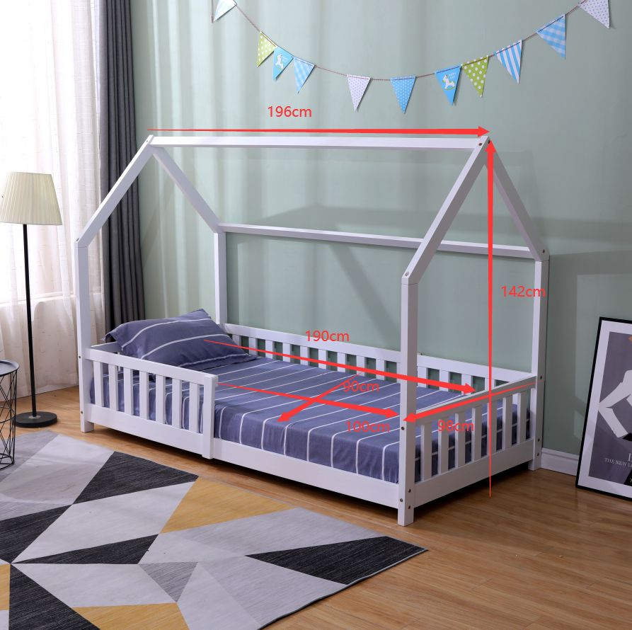 Explorer Grey Playhouse Bed with Rails