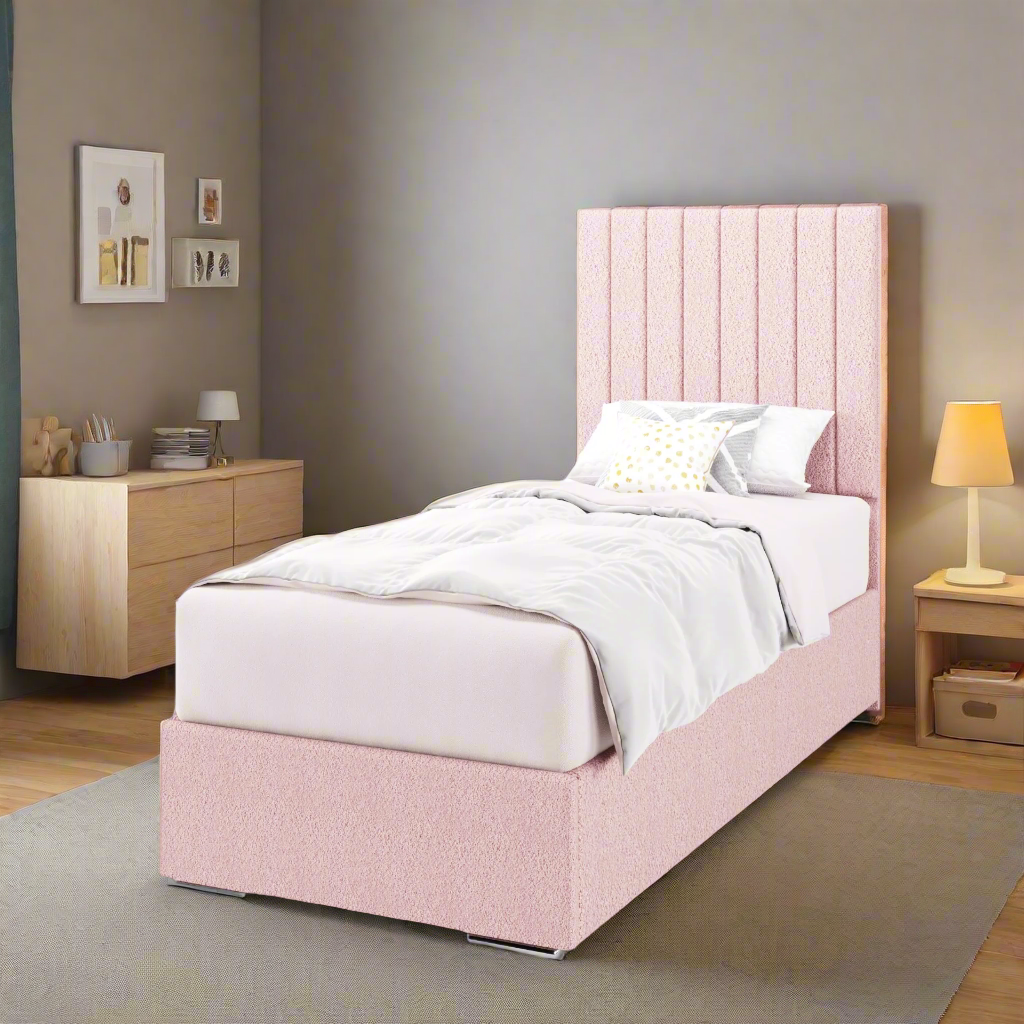 Vertical Panels Headboard Frame Bed