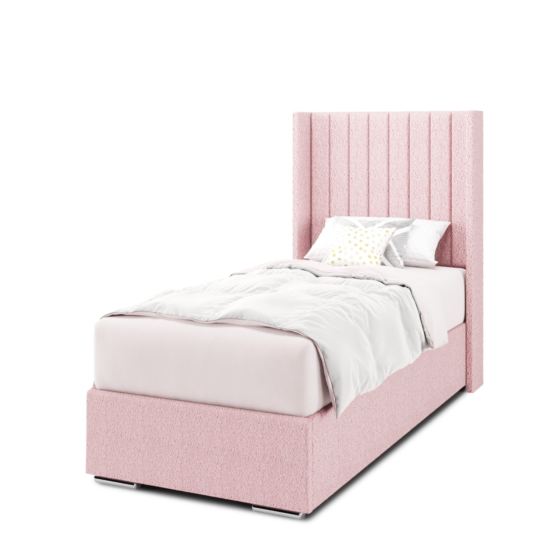 Vertical Panels Headboard Frame Bed