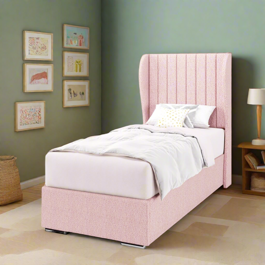Vertical Panels Headboard Frame Bed
