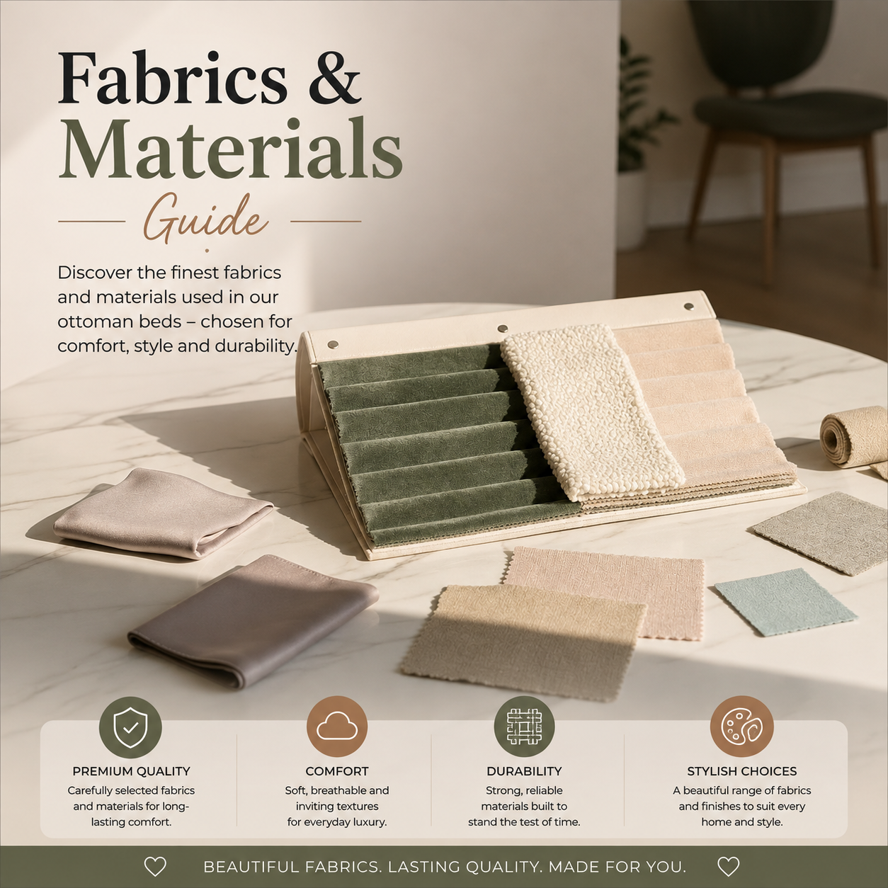 Ottoman Bed Fabrics & Materials Guide