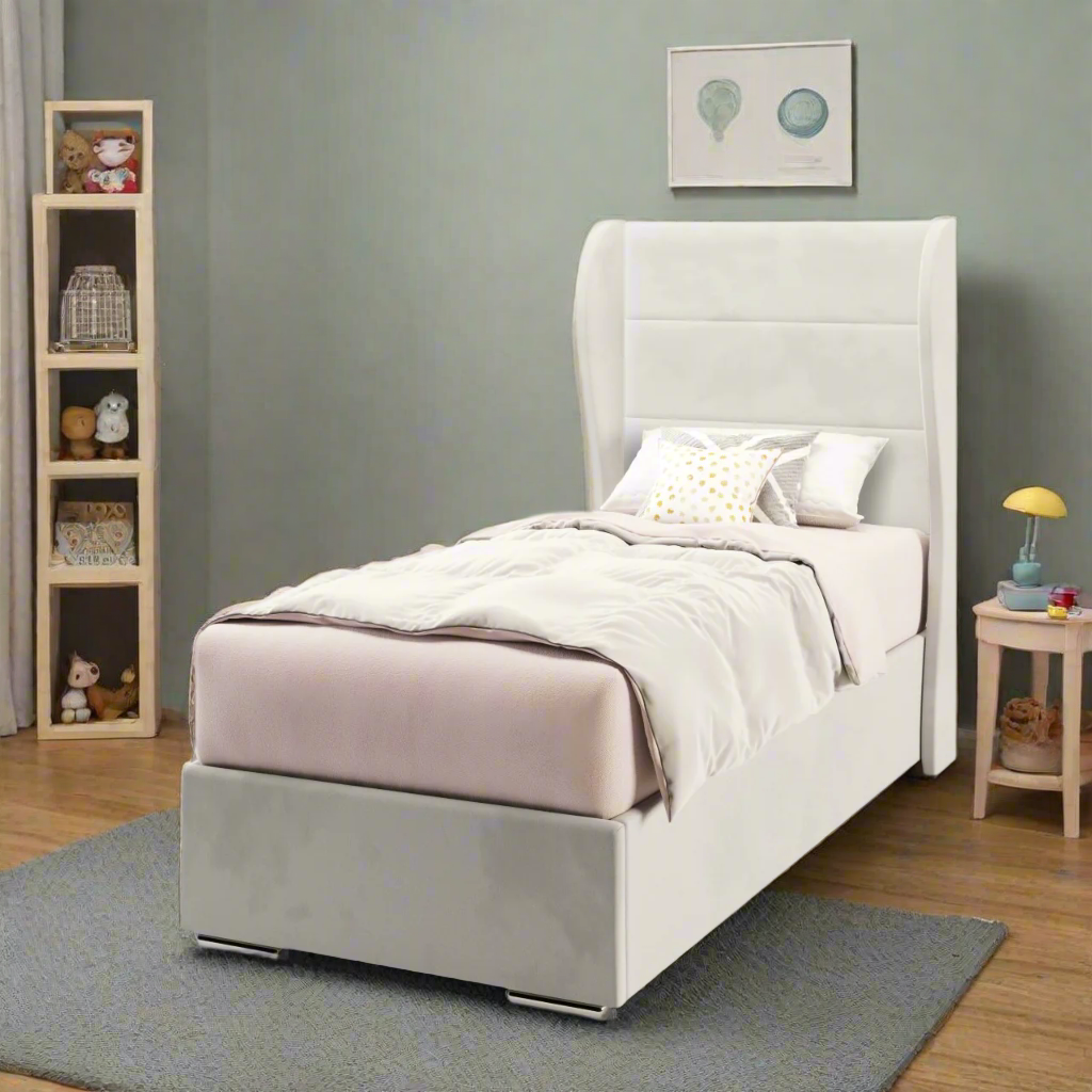 Horizontal Panels Headboard Frame Bed