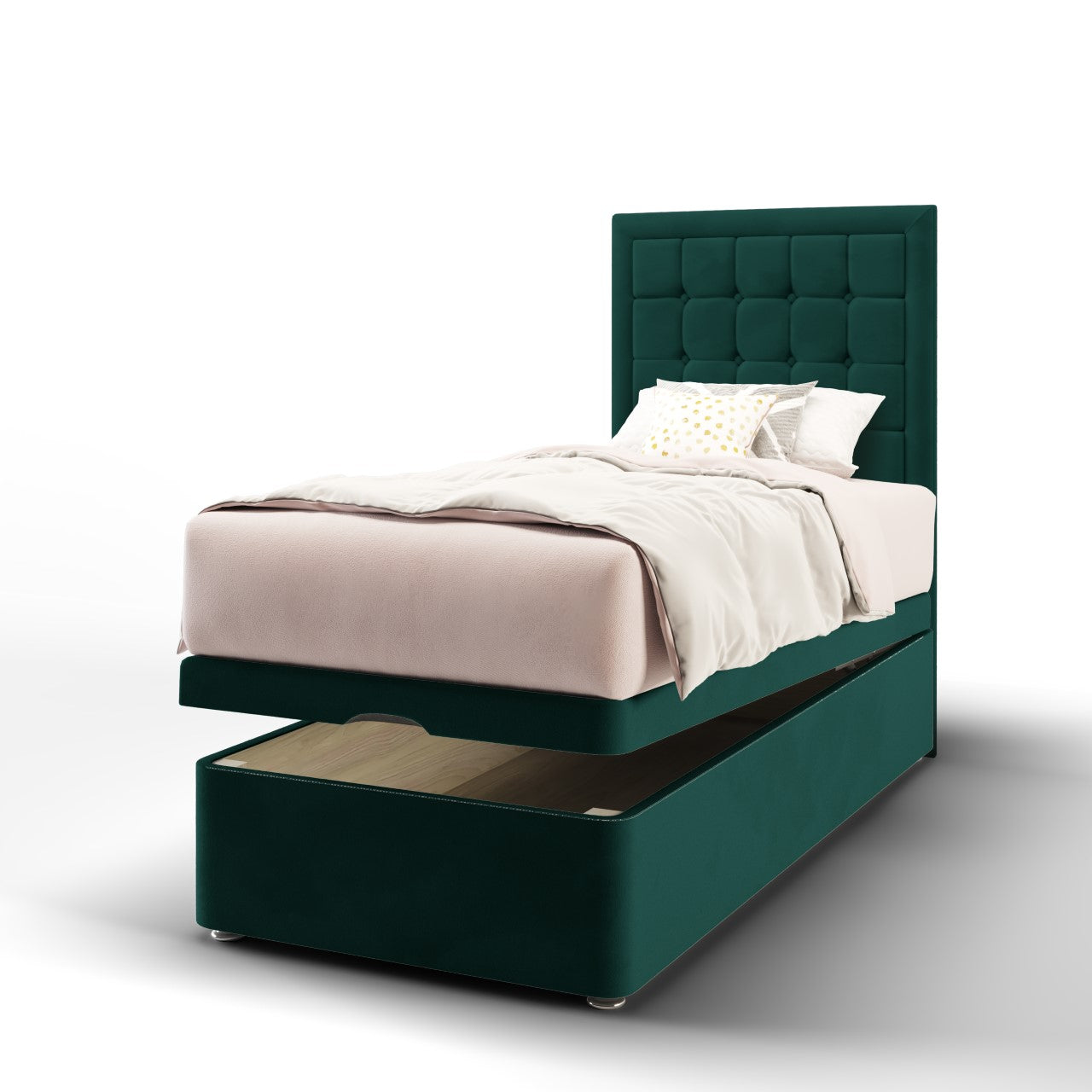 Large Cubic Border Ottoman Storage Bed