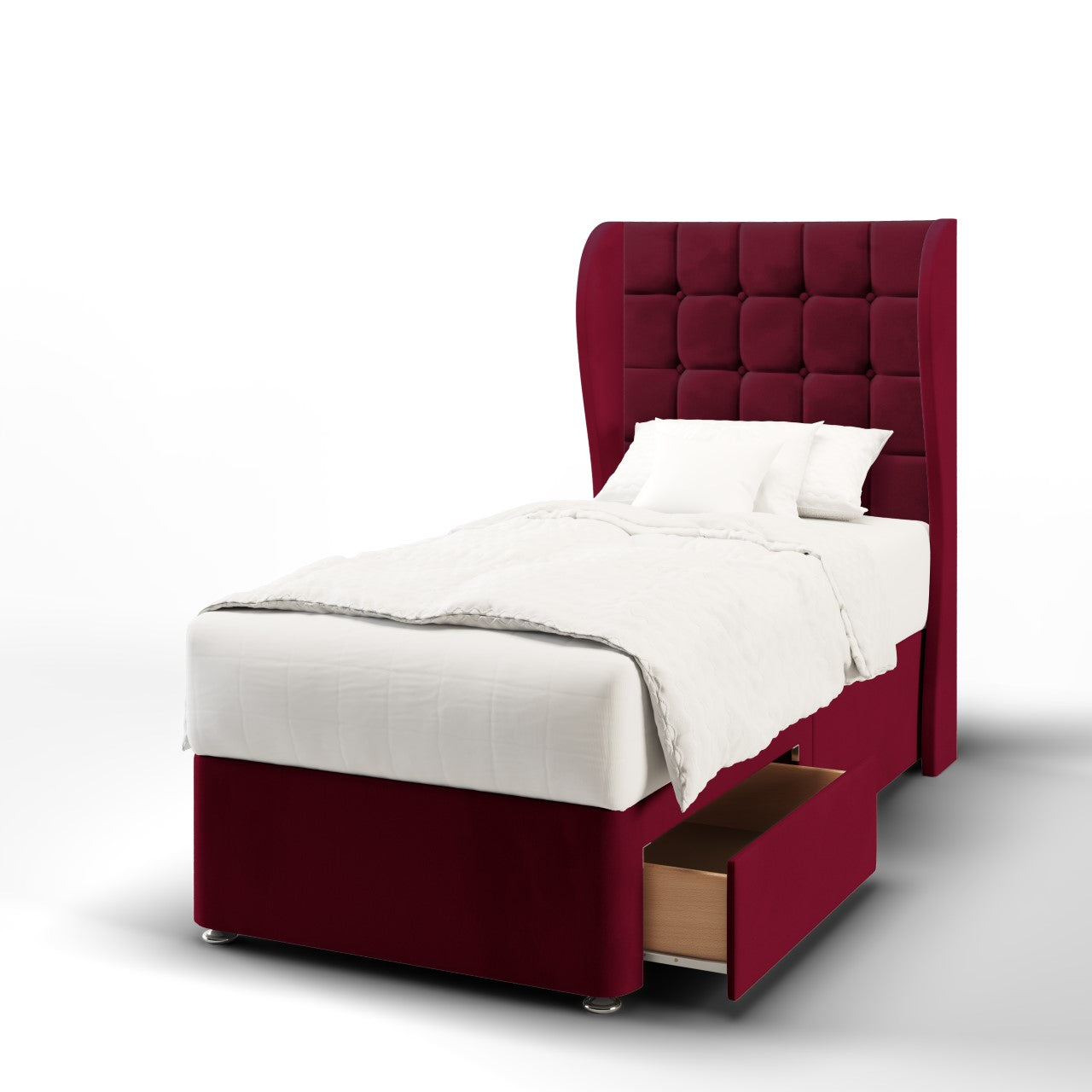 Large Cubic Headboard Divan Bed