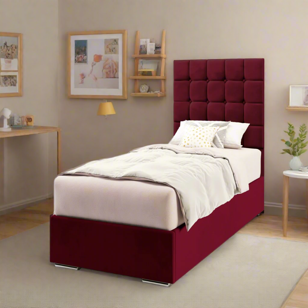 Large Cubic Headboard Frame Bed