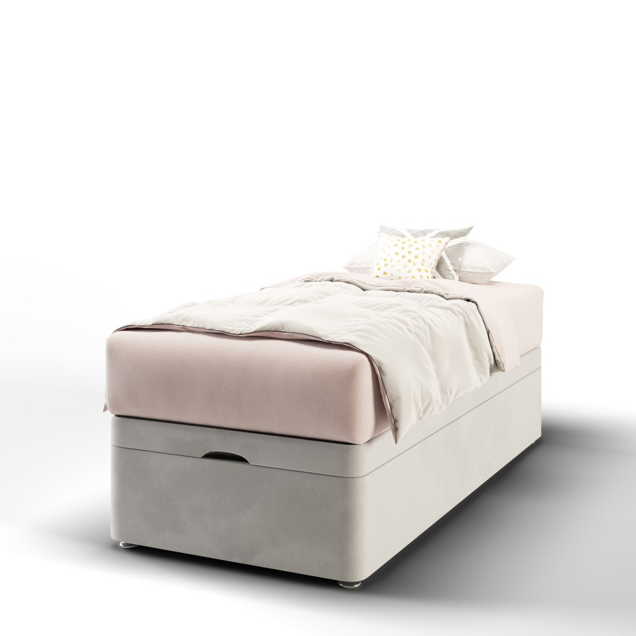 Small Cubic Safety Side Rail Tall Headboard with Sleigh Bed & Footend