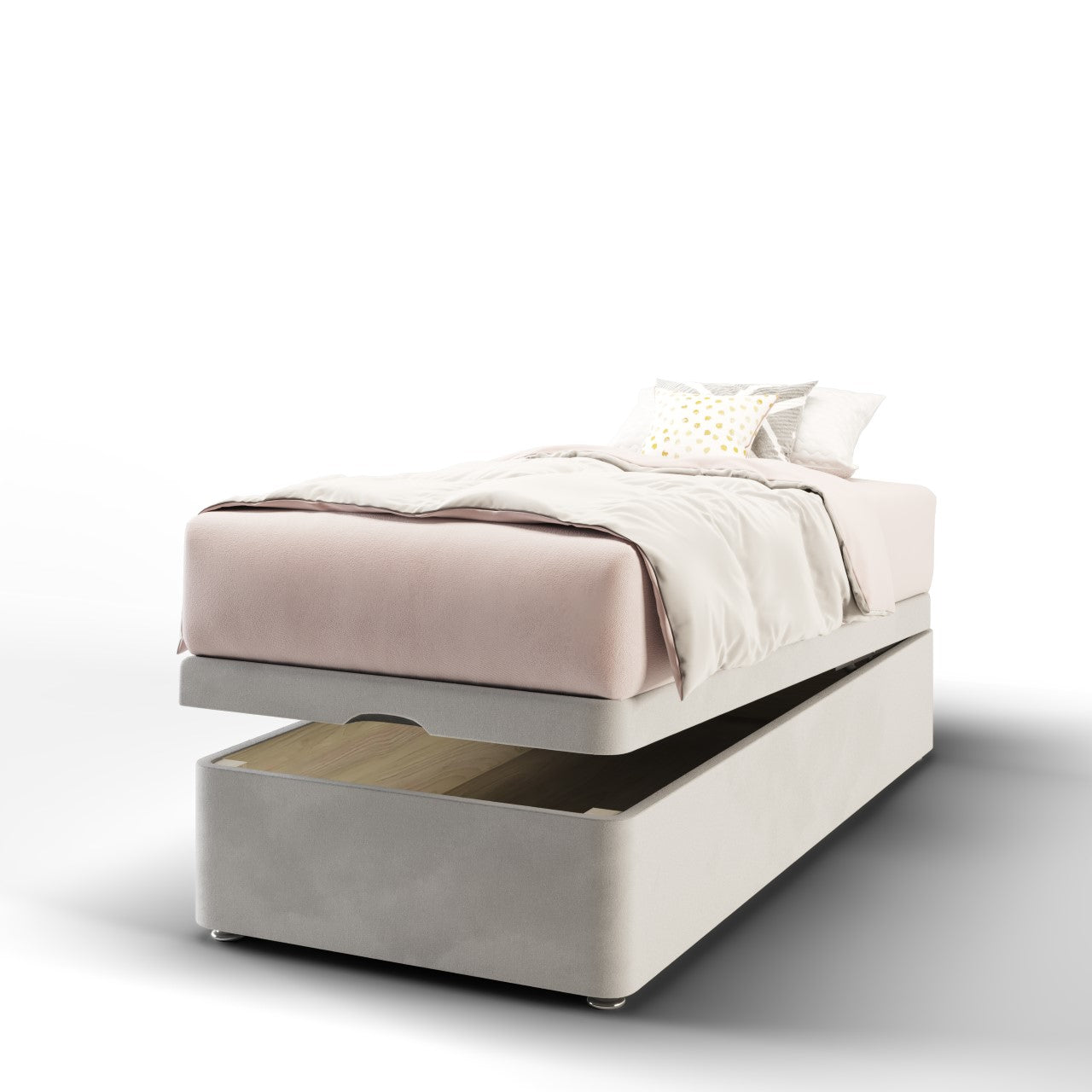 Luxury Platform Top Ottoman Storage Bed