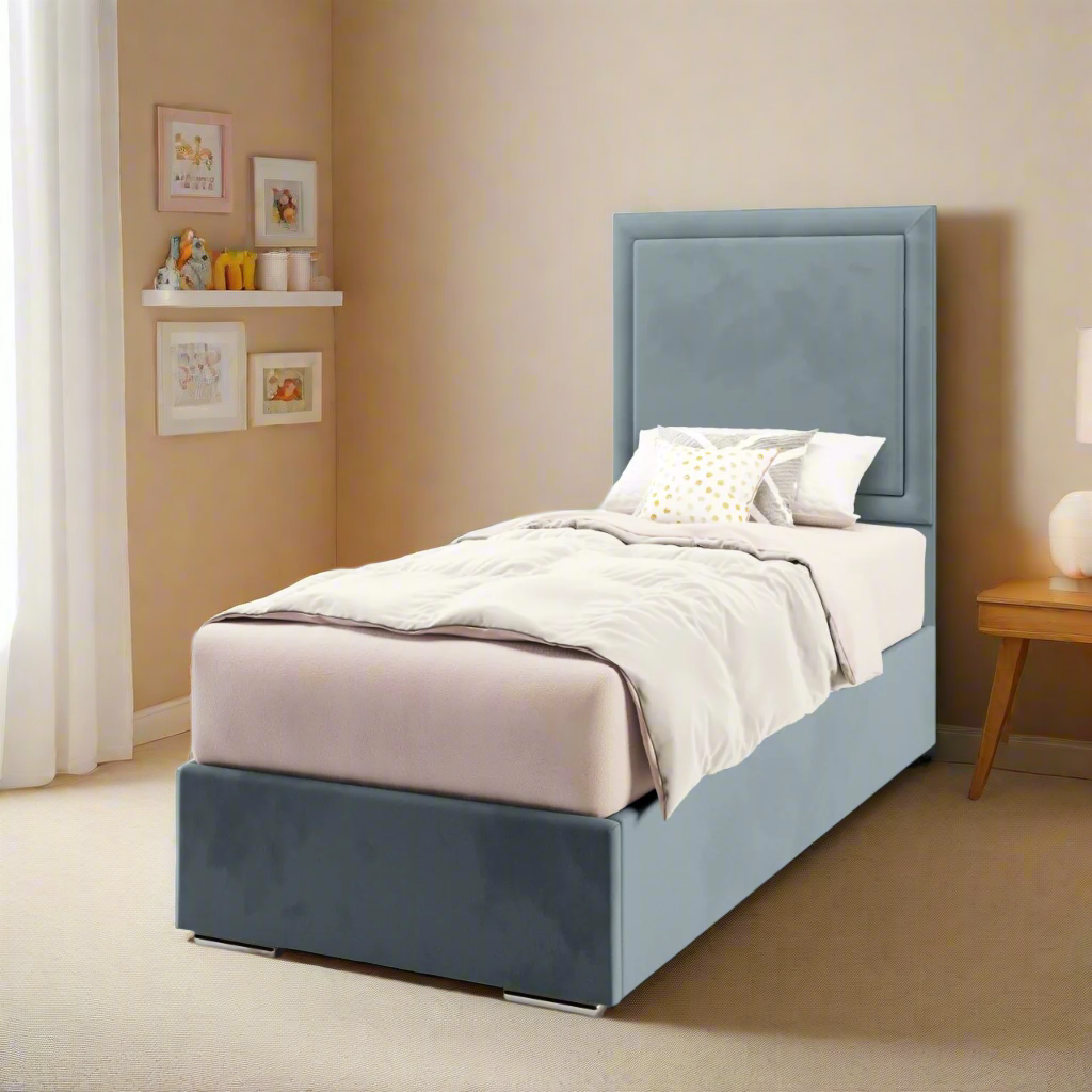 Plain Border Headboard Frame Bed