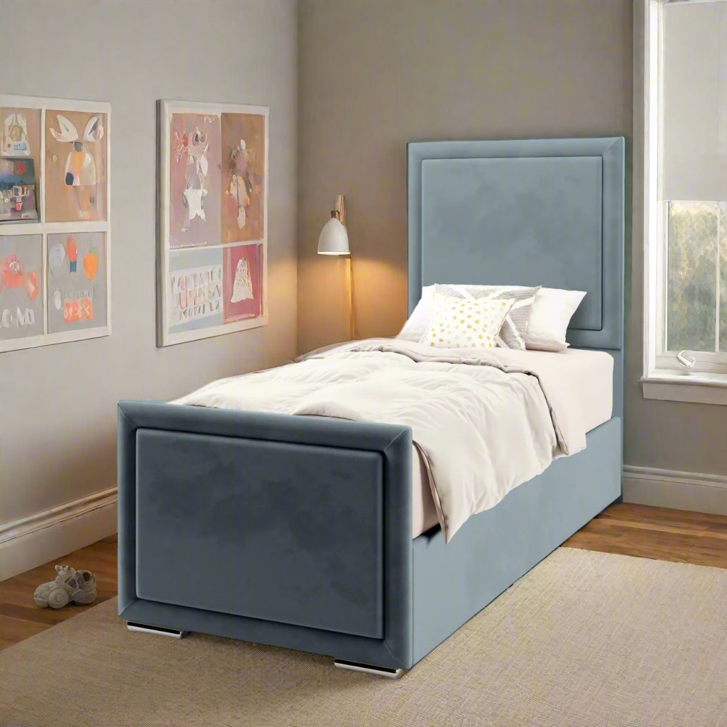 Plain Border Headboard Frame Bed & Footend
