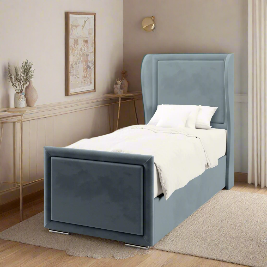 Plain Border Headboard Frame Bed & Footend