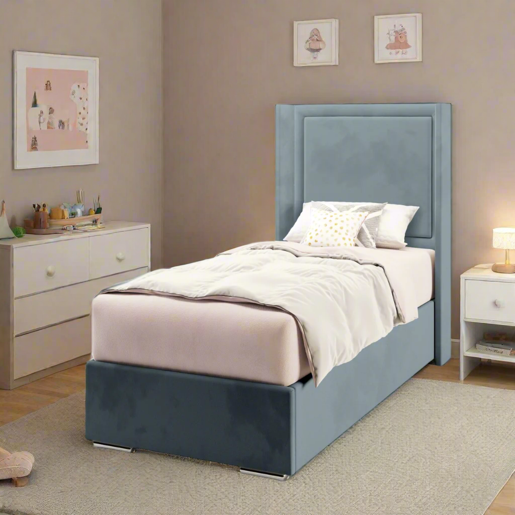 Plain Border Headboard Frame Bed