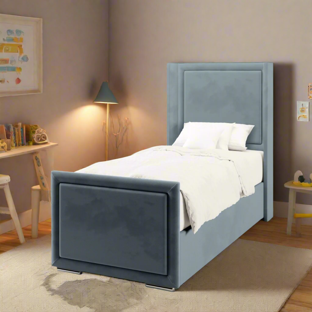 Plain Border Headboard Frame Bed & Footend