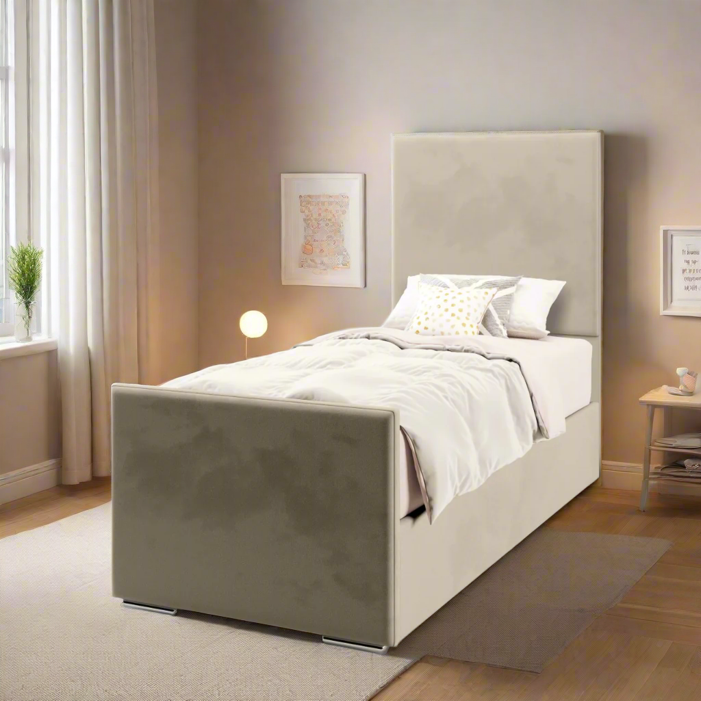 Plain Headboard Frame Bed & Footend
