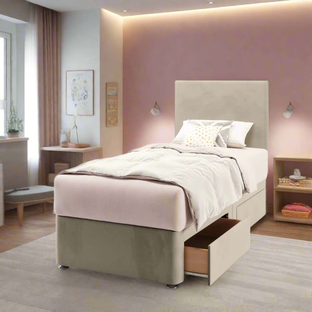 Plain Low Headboard Divan Bed