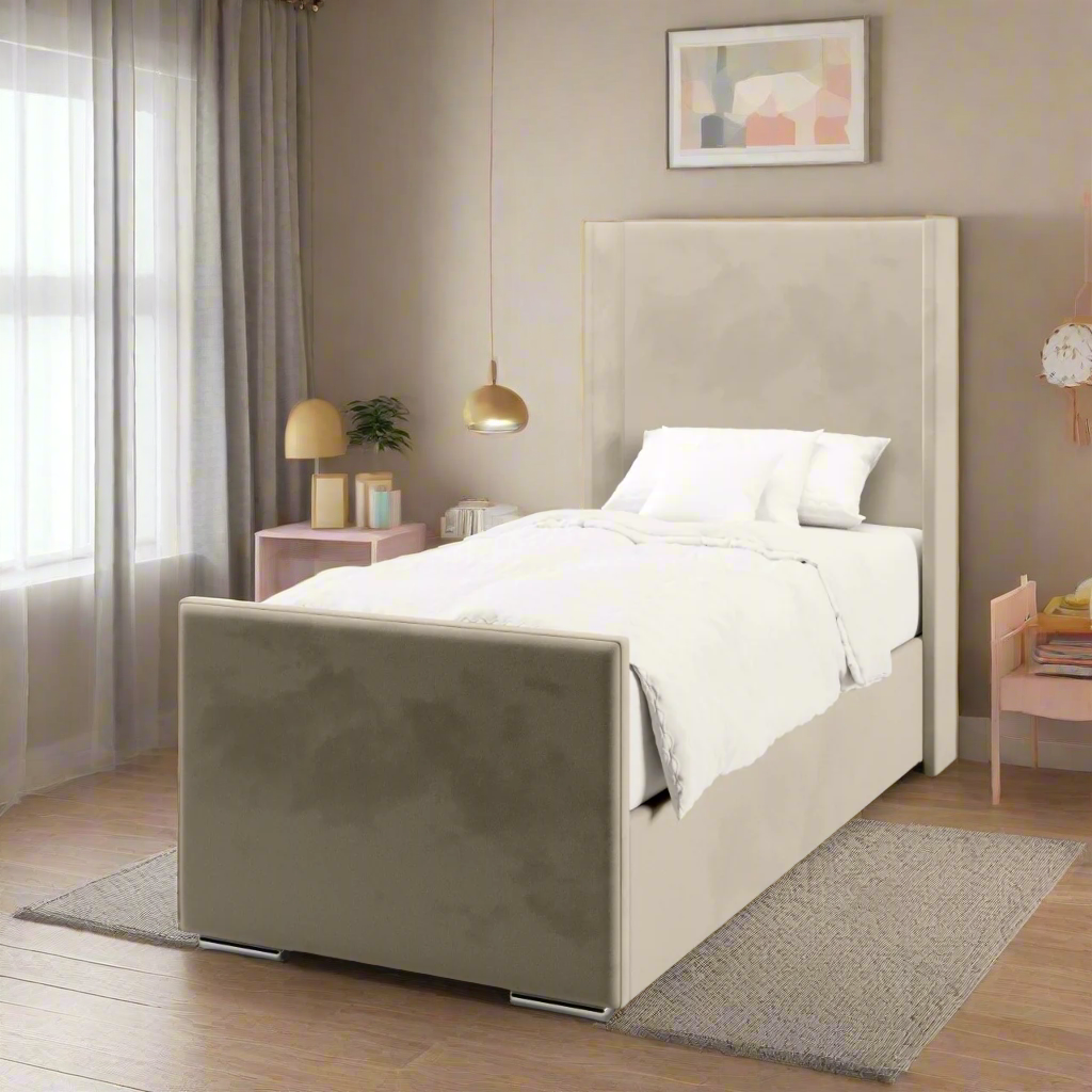 Plain Headboard Frame Bed & Footend