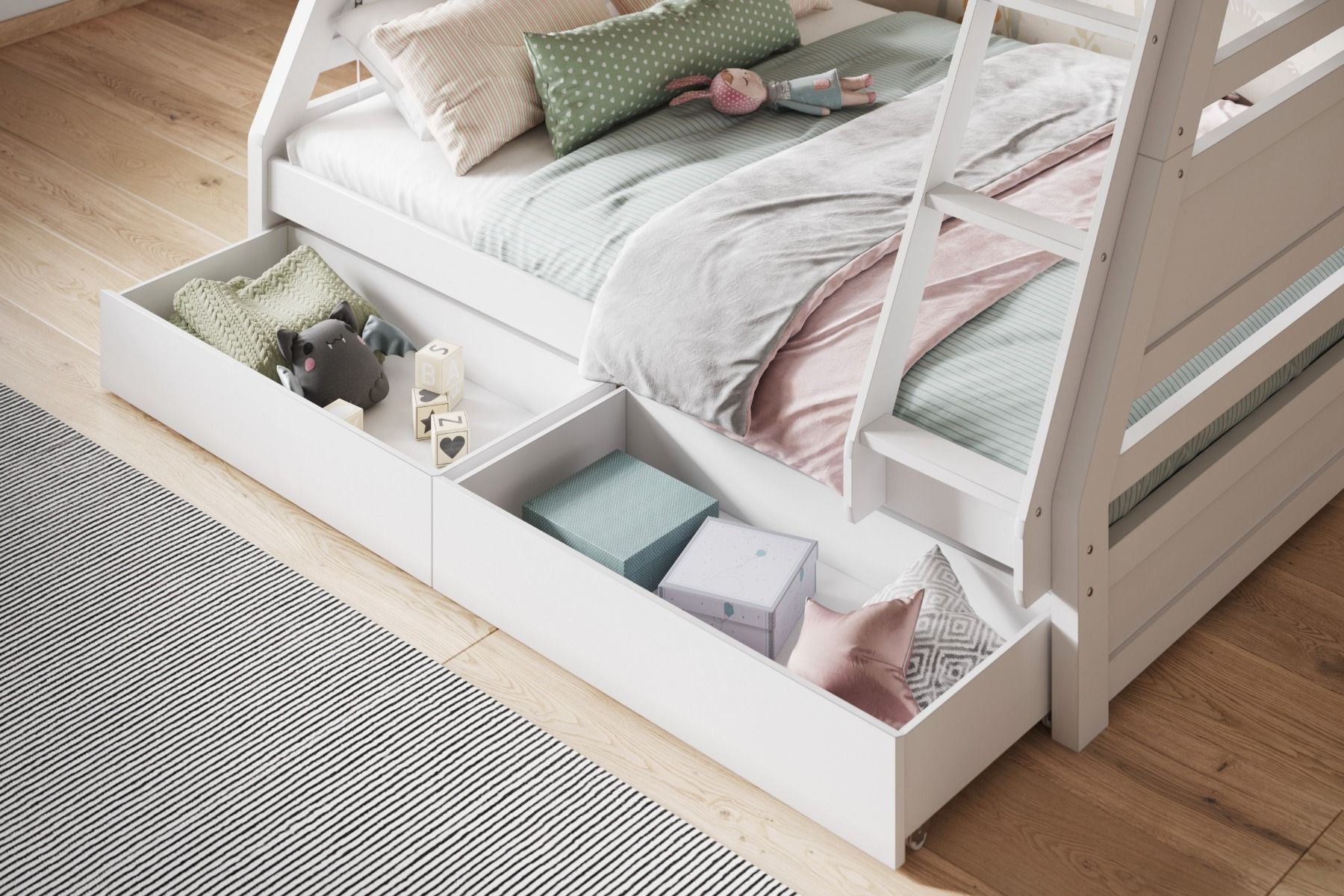 Ollie White Triple Bunk Bed