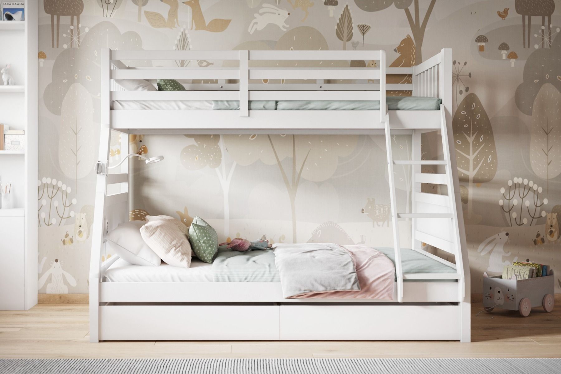 Ollie White Triple Bunk Bed