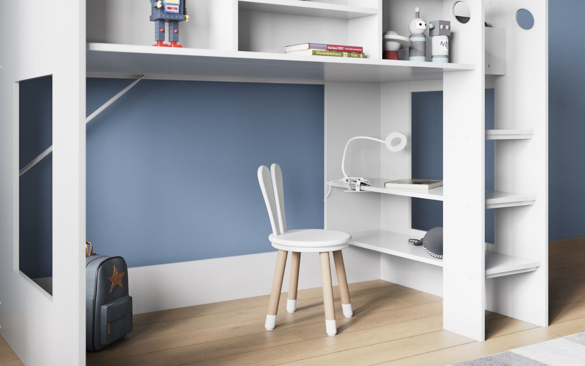 Wizard Junior White Mid High Sleeper Bed