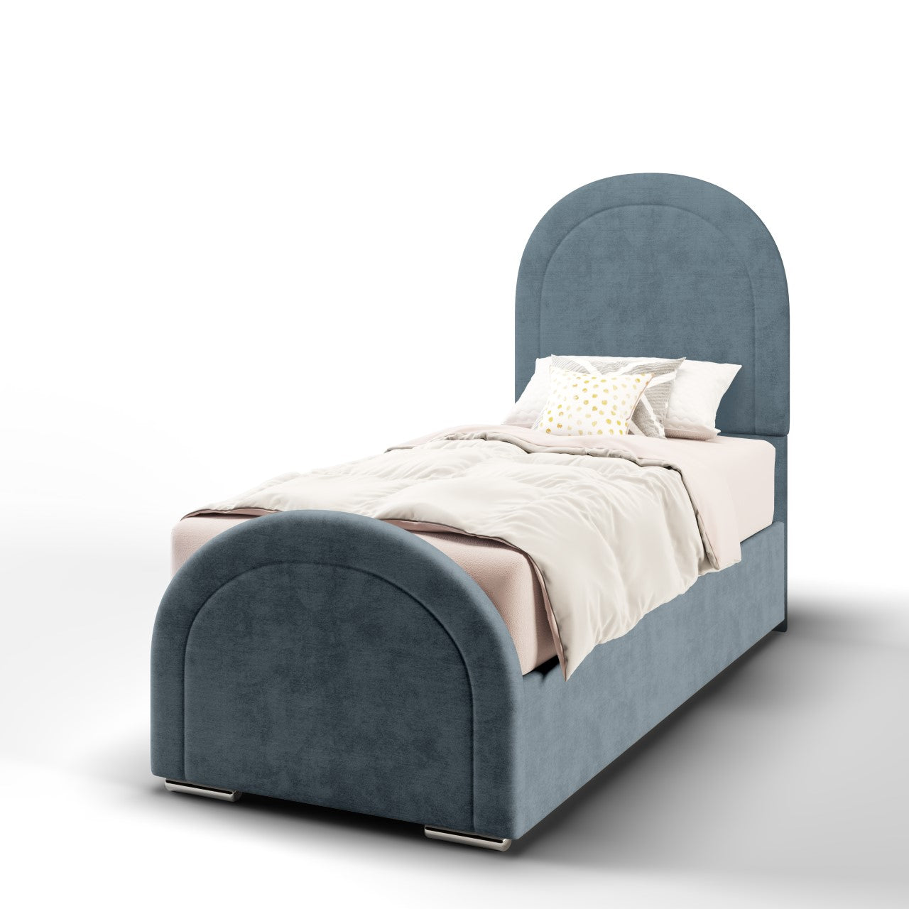 Arched Border Headboard Frame Bed & Footend