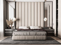 Vertical Panel Design Wall Mounted Headboard & Build your Bed Base
