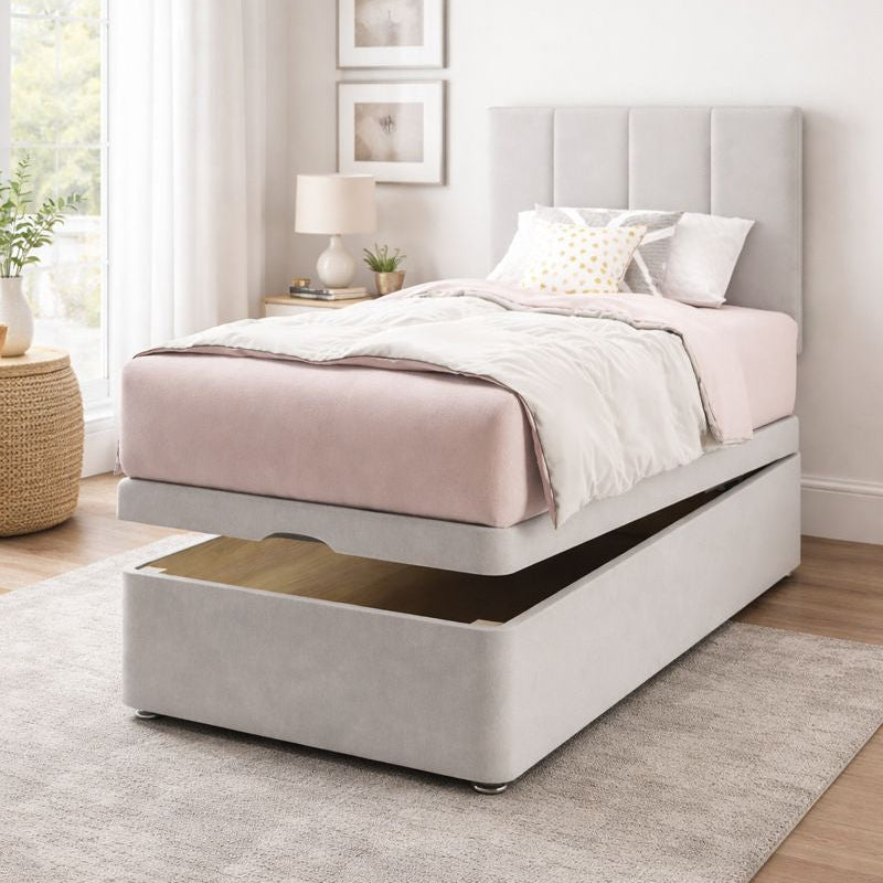 4 Panel Headboard Ottoman Storage Bed