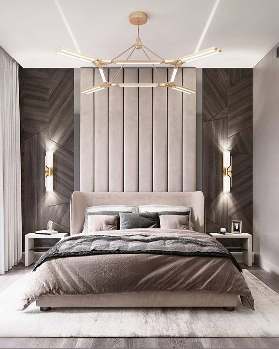 Vertical Panel Design Fabric Wall Mounted Headboard & Build your Bed Base