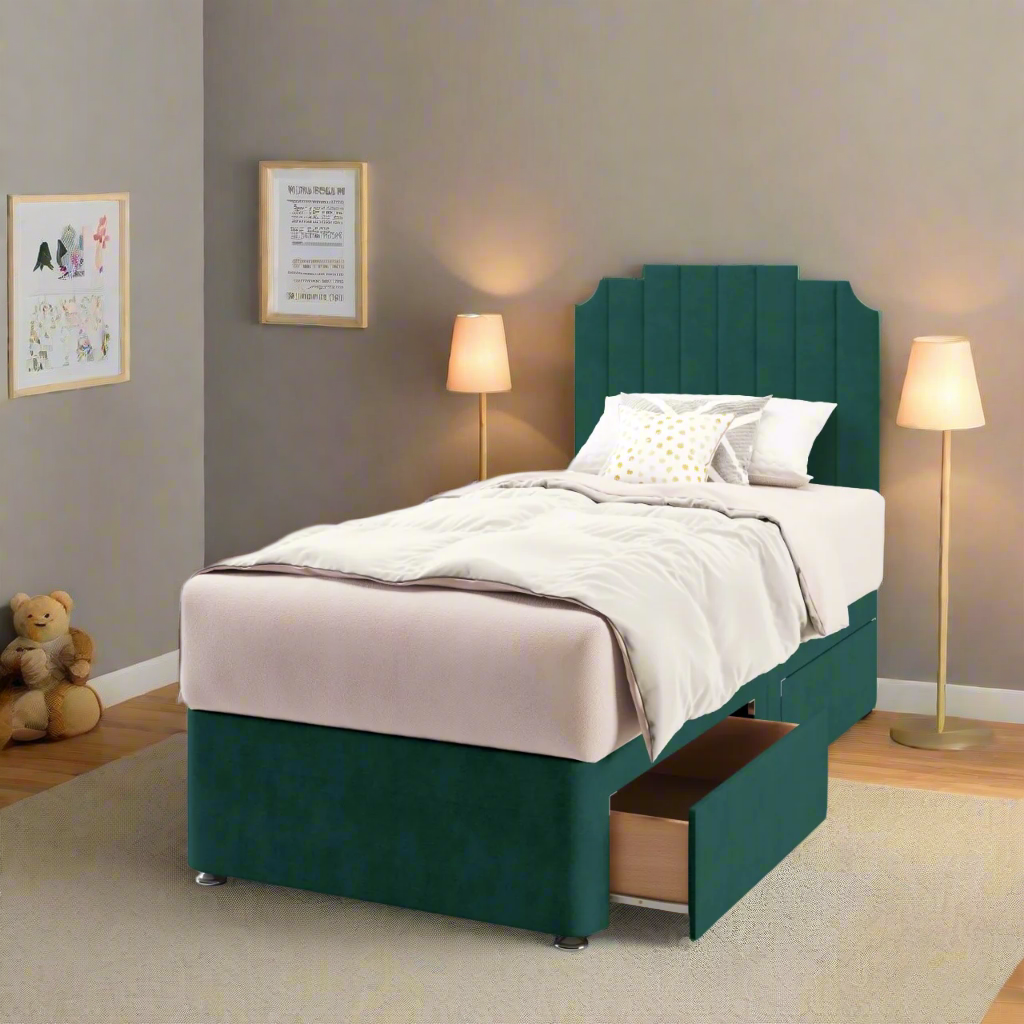 Art Deco Headboard Divan Bed