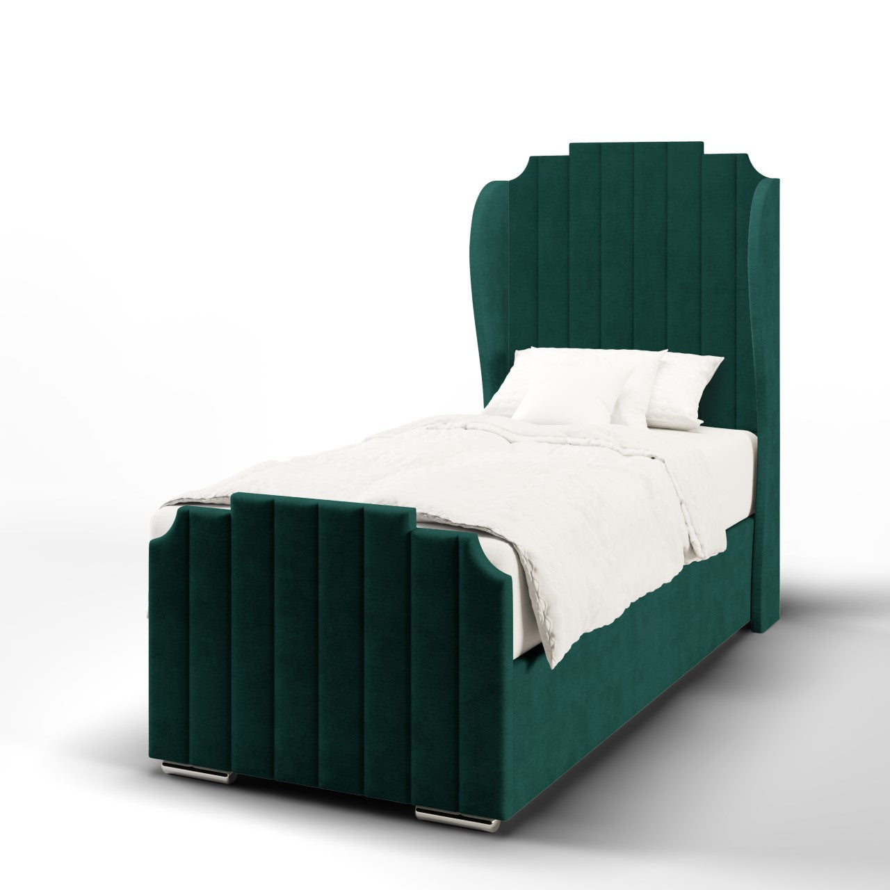 Art Deco Ottoman Storage Side Lift Bed & Footend