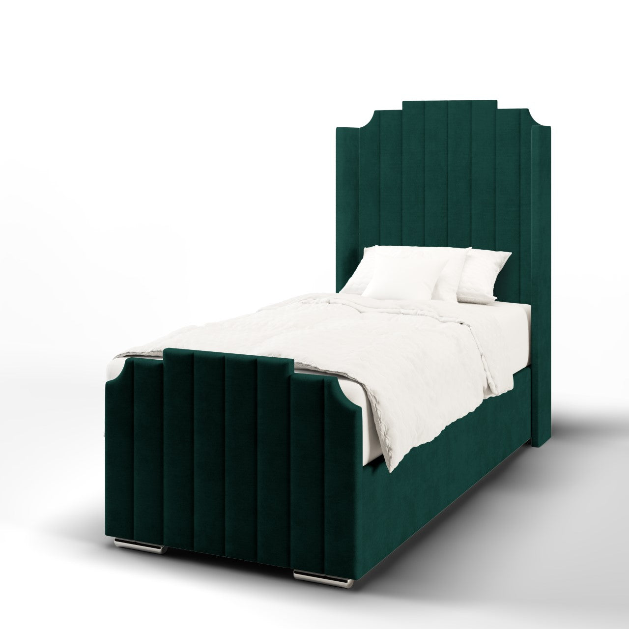 Art Deco Ottoman Storage Side Lift Bed & Footend