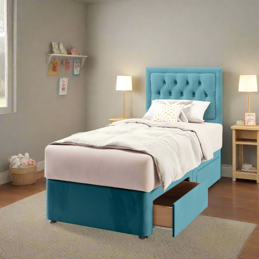 Chesterfield Border Headboard Divan Bed