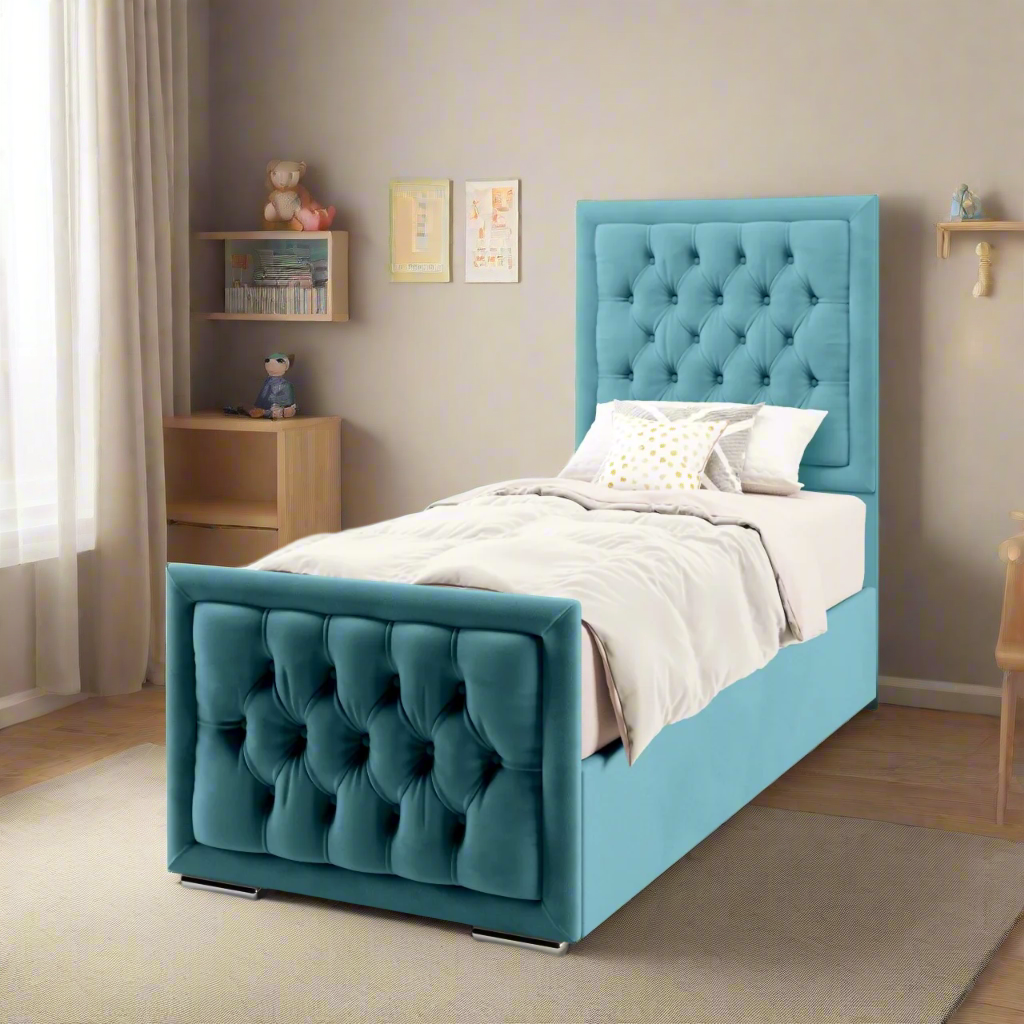 Chesterfield Border Headboard Frame Bed & Footend