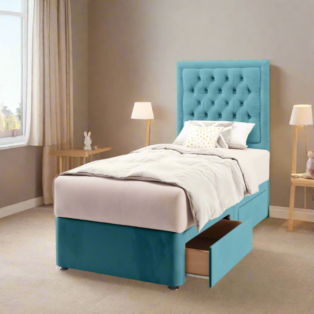 Chesterfield Border Headboard Divan Bed