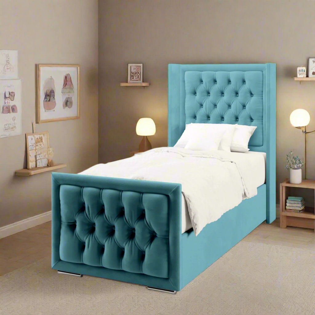 Chesterfield Border Headboard Frame Bed & Footend