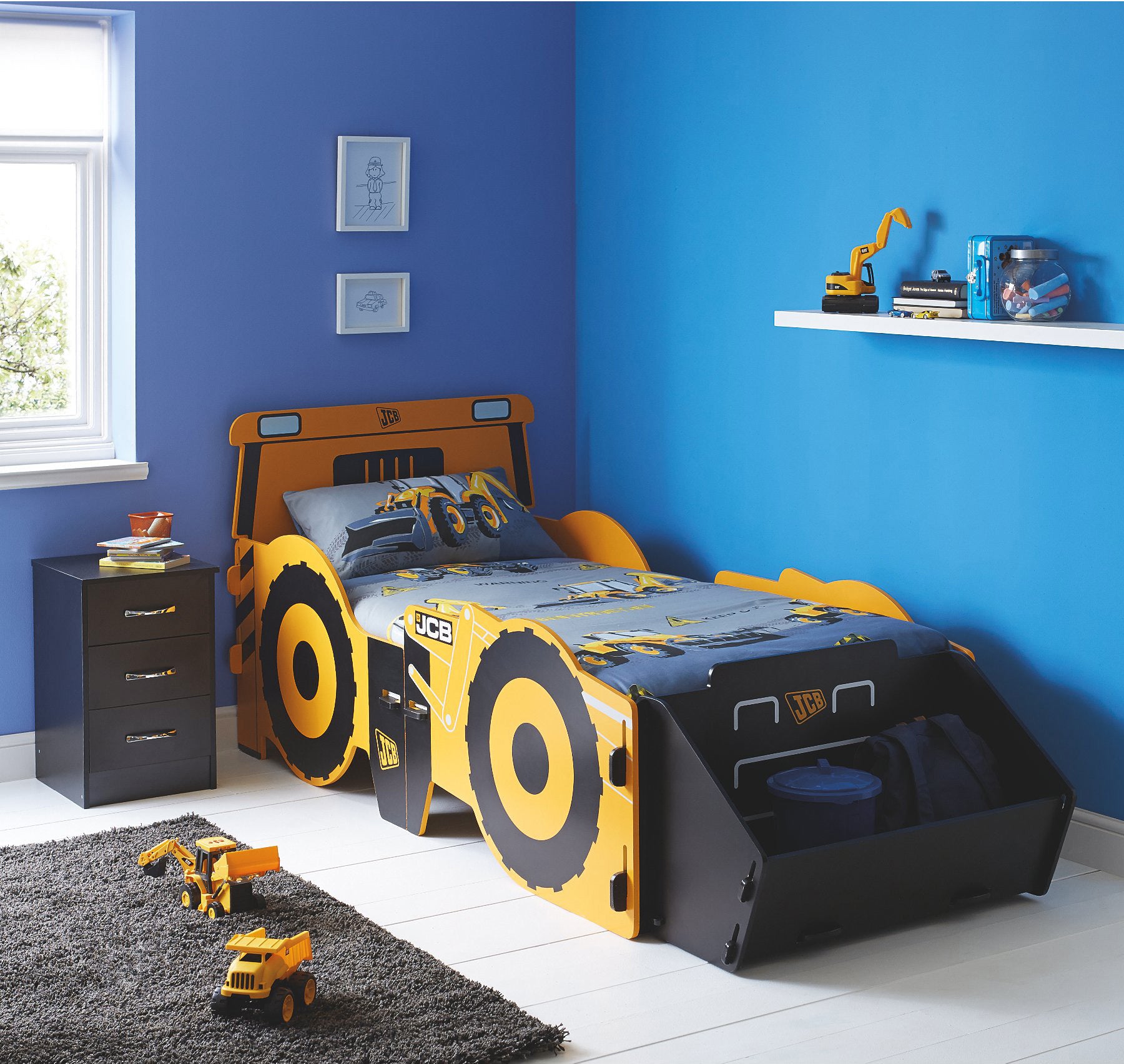 JCB Construction Junior Single Bed