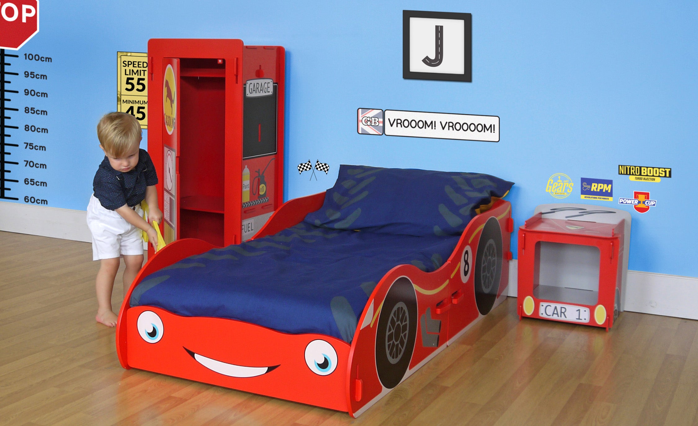 Rocco Racing Car Junior Toddler Bed