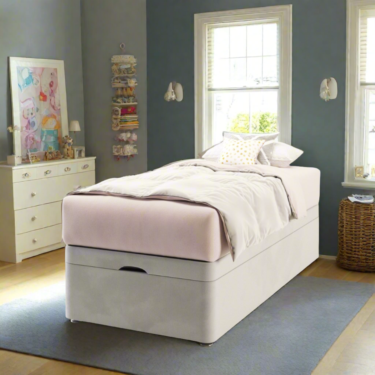 Luxury Platform Top Ottoman Storage Bed Base