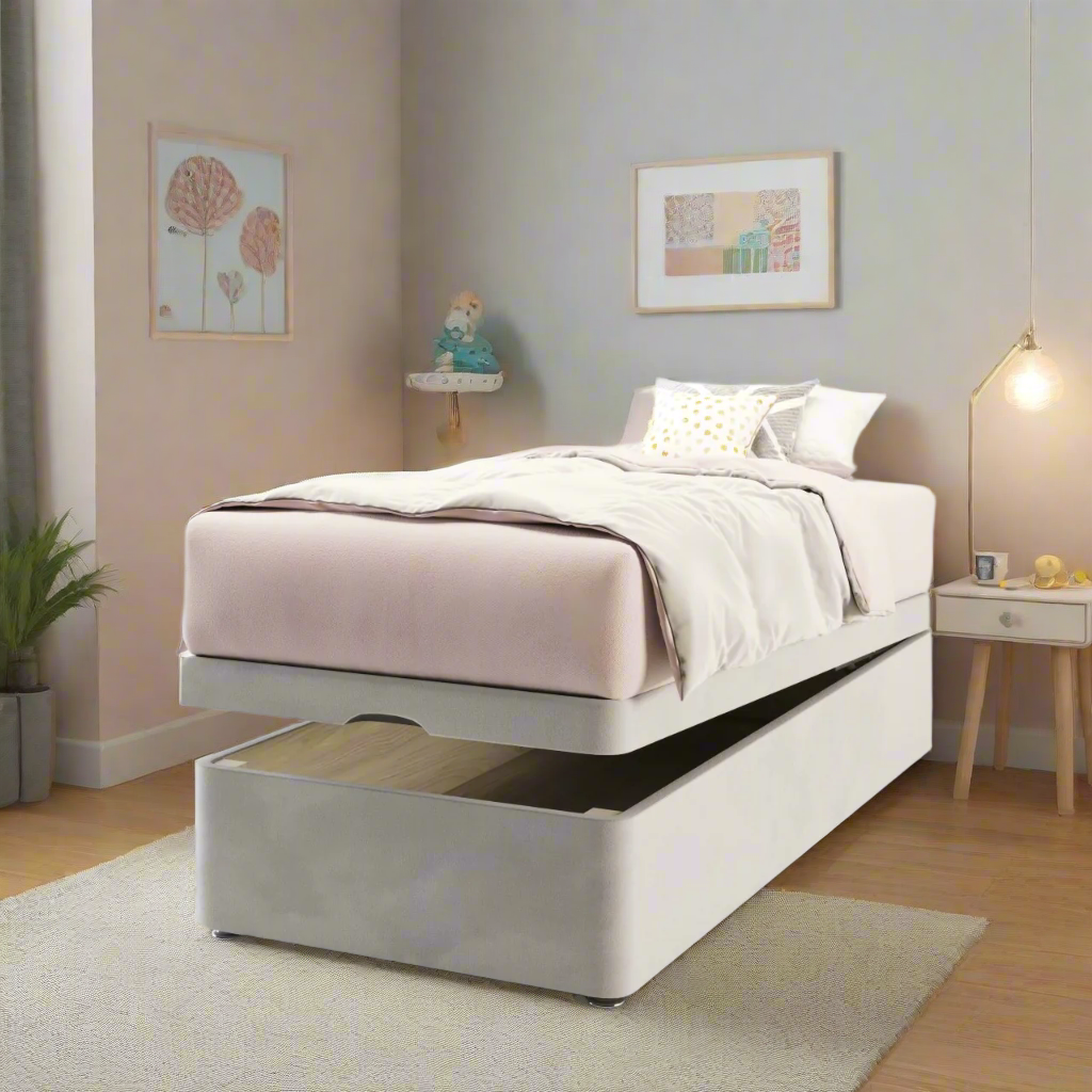 Luxury Platform Top Ottoman Storage Bed