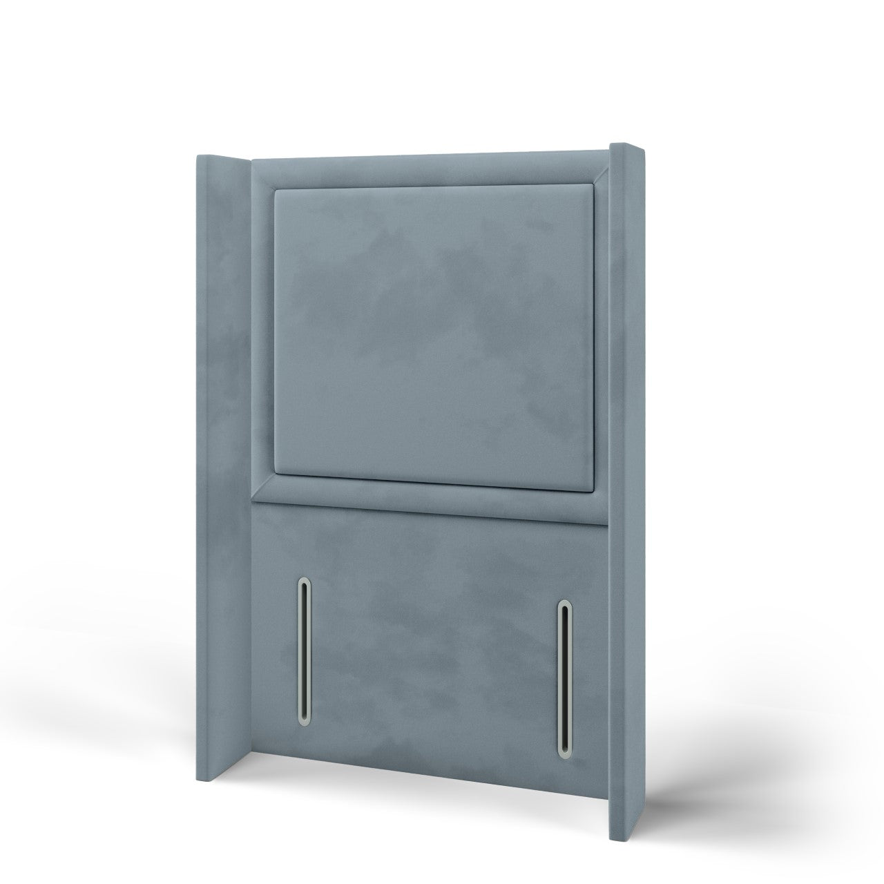 Plain Border Headboard Ottoman Storage Bed