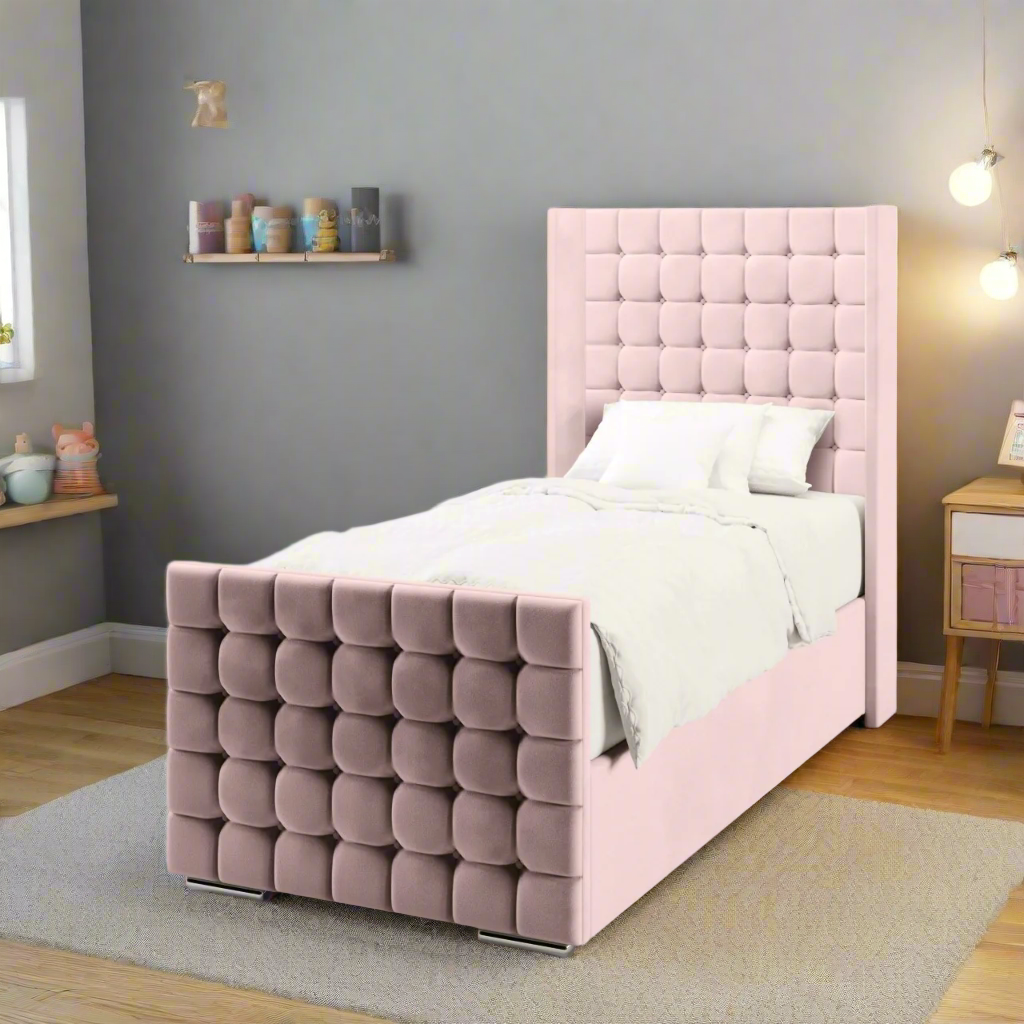 Small Cubic Ottoman Storage Side Lift Bed & Footend
