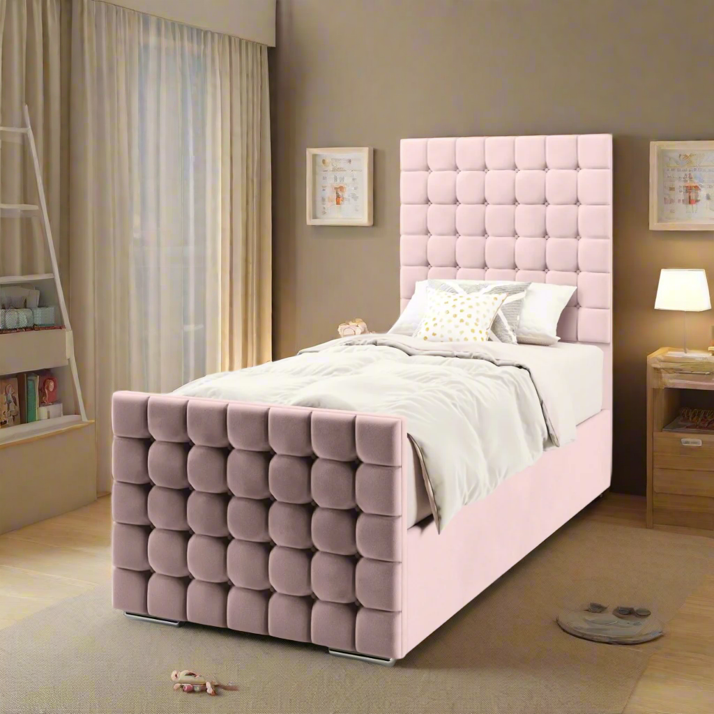 Small Cubic Ottoman Storage Side Lift Bed & Footend