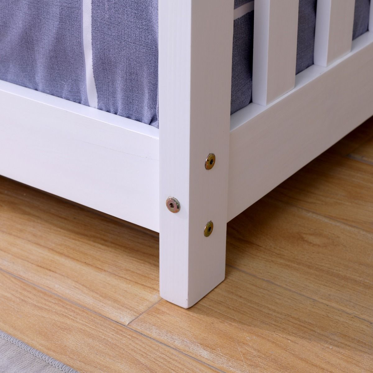 Explorer White Playhouse Bed with Rails