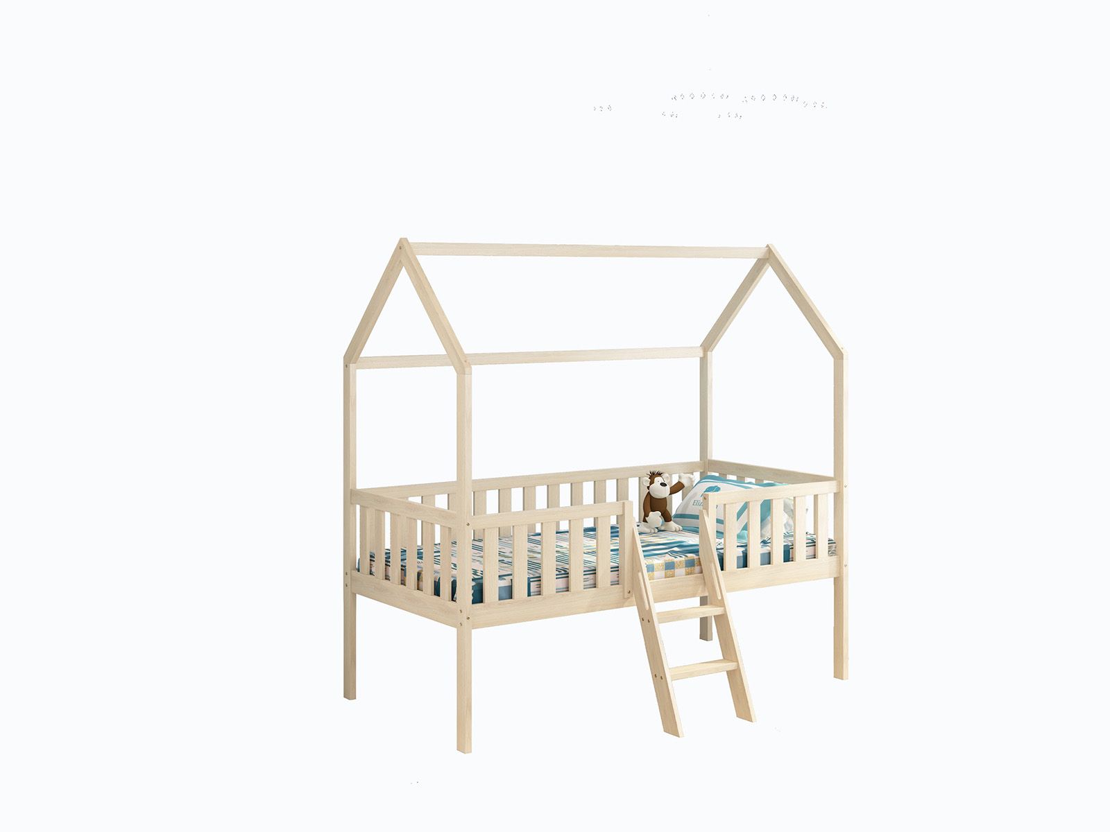 Explorer Pine Midsleeper Bed with Rails